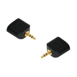 3,5 mm jack elosztó, aranyozott, 1 dugó – 2 aljzat, NH552