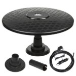 Aktív 360° DVB-T/T2 TV antenna mágneses talppal 12/24V járművekhez