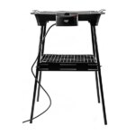 Elektromos grill 2400 W, 37×21 cm ruszt, állvánnyal, víztartállyal
