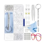 Szemüvegjavító készlet 126 db-os, univerzális csavarokkal és orrtámaszokkal