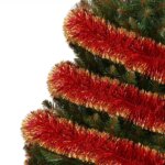 Piros–arany karácsonyi füzér 6 m, 10 cm átmérő, műanyag