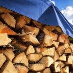 Kék vízálló polietilén ponyva 5×8 m, 60 g/m² UV-álló