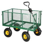 Fém kerti kézikocsi 96×51 cm, 250 l, 400 kg teherbírás, zöld