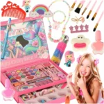 Gyermek smink- és körömápoló készlet szirénás bőröndben, hipoallergén