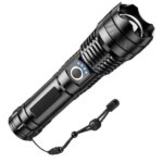 Taktikai zseblámpa 2000 lm, CREE LED, USB-töltés, IPX8, zoom