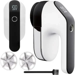 Elektromos textilborotva LCD kijelzővel, 6 pengével, USB-s, 5 W