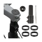 Kormányszár adapter 28,6 mm, 13 cm emelés, alumínium, fekete