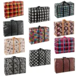 10 db-os, nagy 80×60×27 cm vízlepergető nemszőtt bevásárlótáska szett megerősített füllel