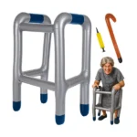 Felfújható járókeret és bot jelmez kiegészítő pumpával, 80×50×40 cm Ruhhy