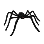 Nagy fekete szőrös műpók Halloween dekorációhoz, 50 cm Ruhhy