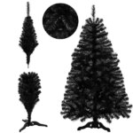Fekete műfenyő jegenyefenyő 150 cm, realisztikus ágakkal, stabil talppal