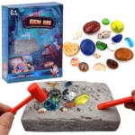 Gyermek régészeti ásatási készlet gipsz kristálybányával 15×11×2,5 cm