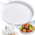 Forgatható rendszerező tálca 25 cm, fehér, műanyag, konyhába/fürdőbe