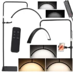 LED ívkozmetikai lámpa 36 W, állítható magasság, árnyékmentes fény