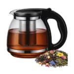 Ruhhy 2 l üveg teáskanna kivehető rozsdamentes acél szűrővel