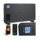 Kaminer Ziflo fekete elektromos konvektor, 2300 W, WiFi, időzítő
