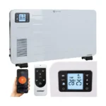 Energiatakarékos fehér konvektoros elektromos fűtőtest 2300 W WiFi-vezérléssel