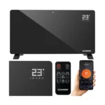 Kaminer Zelva üveg elektromos fűtőtest 2500 W WiFi vezérlés, IP24