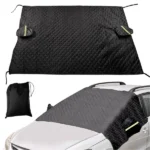 Vízálló autós szélvédő takaró 242x142 cm, fagy- és napsütés ellen, fekete