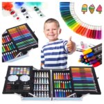 Gyerek művész festőkészlet 145 db alumínium bőrönddel