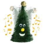 Zenélő és táncoló plüss karácsonyfa ünnepi dekoráció