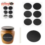 Ovális öntapadós matrica, 6 x 4,8 cm, fehér, dekorációhoz