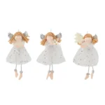 Karácsonyi függődísz angyal, 7,5×16 cm, vegyes, 1 db