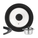 Univerzális 3 az 1-ben szilikon peremű üveg fedő 18/20/22 cm