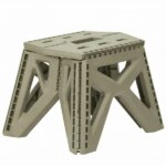 Összecsukható fellépő sámli szürke, 150 kg teherbírás