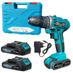 Akkus fúrócsavarozó készlet kofferben, 2× 3000 mAh akkumulátorral