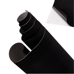 Fekete bársonyhatású öntapadós fólia tekercs 1,35x15 m