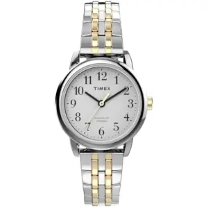 Timex Easy Reader női karóra, fehér számlap, acél szíj, WR30
