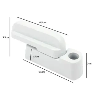 Fém kilincszár ajtóhoz és ablakhoz, fehér, 2 db, 2 × 8 cm