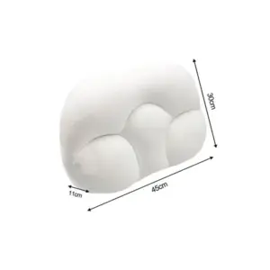Antiallergén ortopéd párna, 45 × 30 × 11 cm, fehér