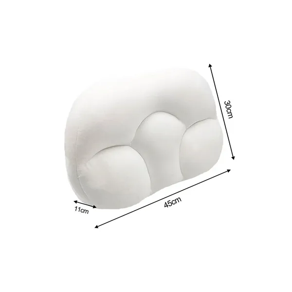 Antiallergén ortopéd párna, 45 × 30 × 11 cm, fehér