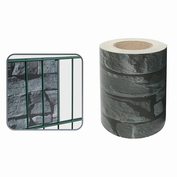 Antracitszürke PVC kerítésszalag, 19 cm × 35 m, UV-álló