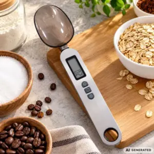 Digitális konyhai kanálmérleg LCD-kijelzővel, 300 g, 0,1 g