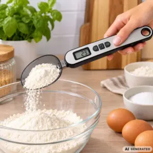 Digitális konyhai kanálmérleg LCD-kijelzővel, 300 g, 0,1 g