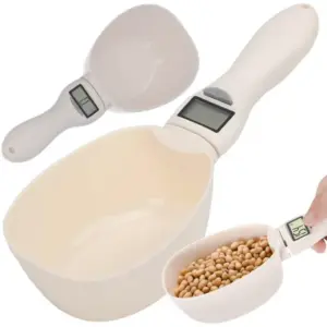 Digitális konyhai kanálmérleg LCD-kijelzővel, 800 g, 0,1 g, krémszínű