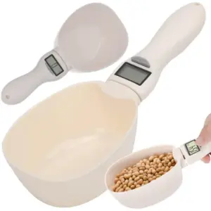 Digitális konyhai kanálmérleg LCD-kijelzővel, 800 g, 0,1 g, krémszínű