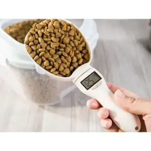 Digitális konyhai kanálmérleg LCD-kijelzővel, 800 g, 0,1 g, krémszínű
