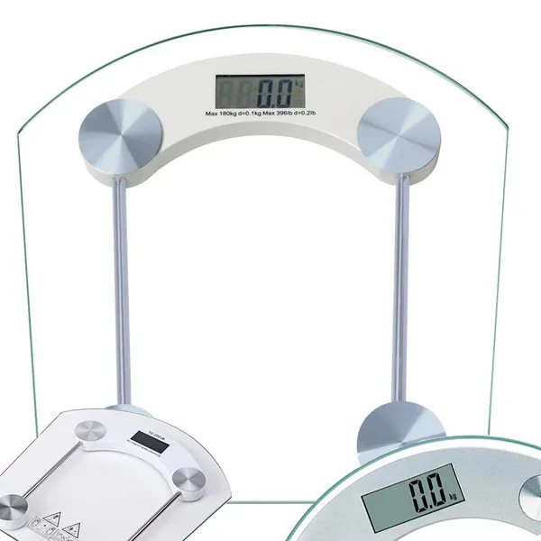 Digitális személymérleg 180 kg, edzett üveg, LCD-kijelző