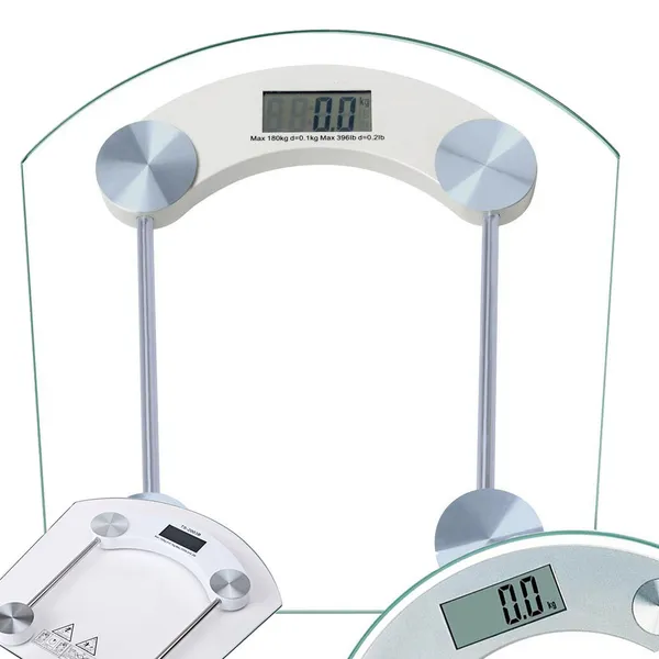 Digitális személymérleg 180 kg, edzett üveg, LCD-kijelző