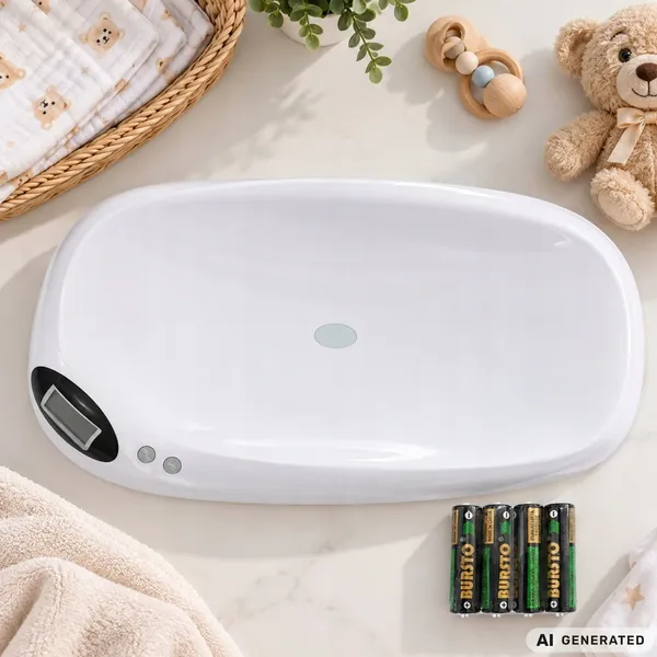 Elektronikus babamérleg LCD-kijelzővel, 20 kg-ig, 10 g-os felbontással