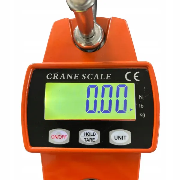 Elektronikus ipari függőmérleg 300 kg, háttérvilágításos LCD-kijelzővel