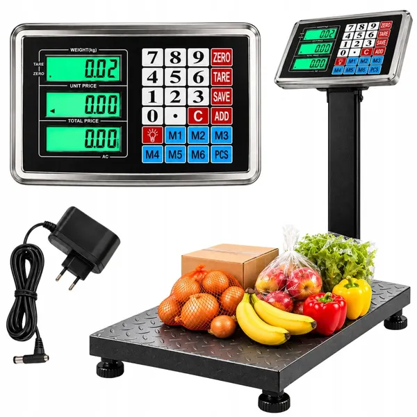 Elektronikus platformmérleg 200 kg, tára funkcióval, 40 × 30 cm