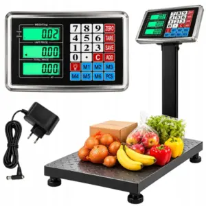 Elektronikus platformmérleg 200 kg, tára funkcióval, 40 × 30 cm
