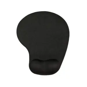 Ergonomikus egérpad zselés csuklótámasszal, fekete, 19 × 23 cm