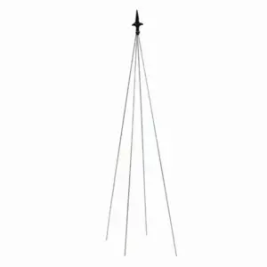 Fekete acél növénytámasz futónövényekhez, 150 cm
