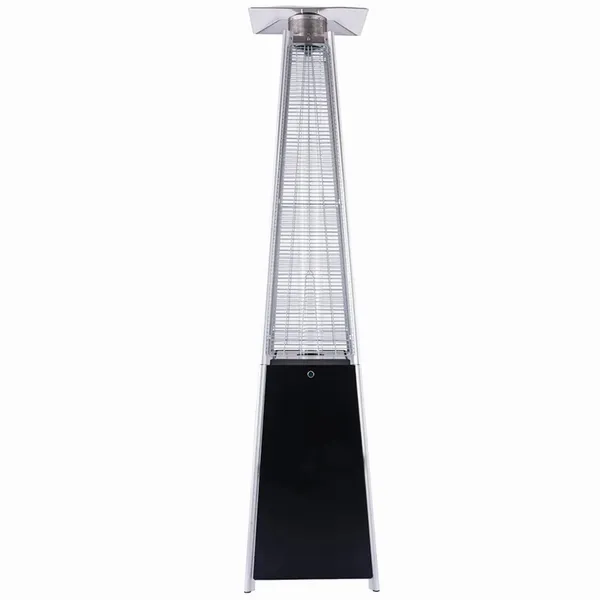 Gázüzemű teraszfűtő 13 kW, 227 cm, fekete, védőhuzattal